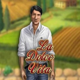 La Dolce Vita slot logo by Gamomat at Donbet Casino